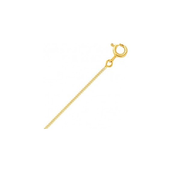 Chaine or jaune 750 /°° maille gourmette 1.20 mm