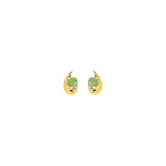 Boucles d'oreilles PILAR or jaune 750 /°° émeraudes