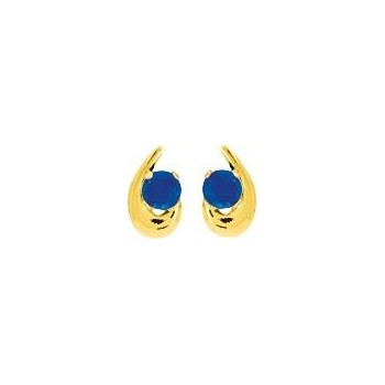 Boucles d'oreilles PILAR or jaune 750 /°° saphirs bleus