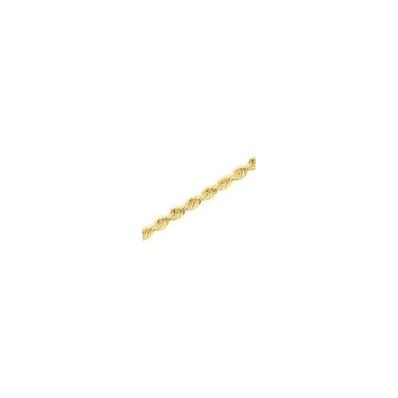 Chaine or jaune 750 /°° maille corde épaisseur 1,1 mm