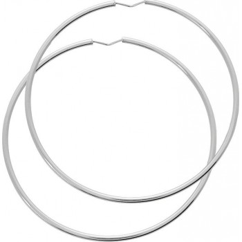 Créoles VALMER or blanc 750 /°° systèmes Vector diamètre 50 mm