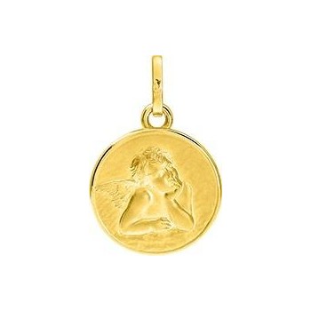 Médaille BERNARD Ange or jaune 750 /°° diamètre 14 mm