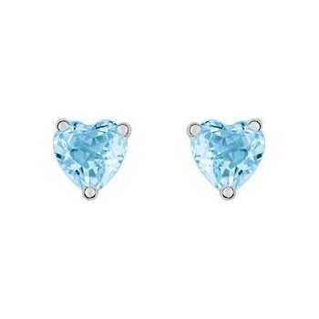 Boucles d'oreilles SCALA or blanc 750 /°° topazes bleues 0.66 carat