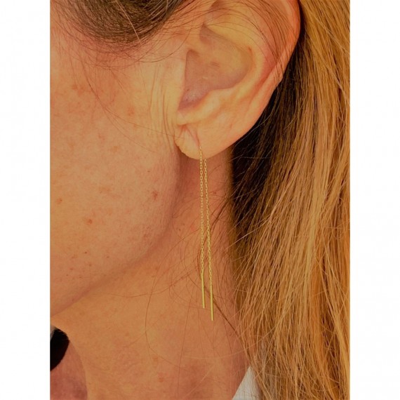 Boucles d'oreilles ELLA  pendants or jaune 750/°°