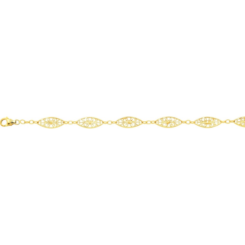 Bracelet MISHA or jaune 750 /°° mailles filigrane