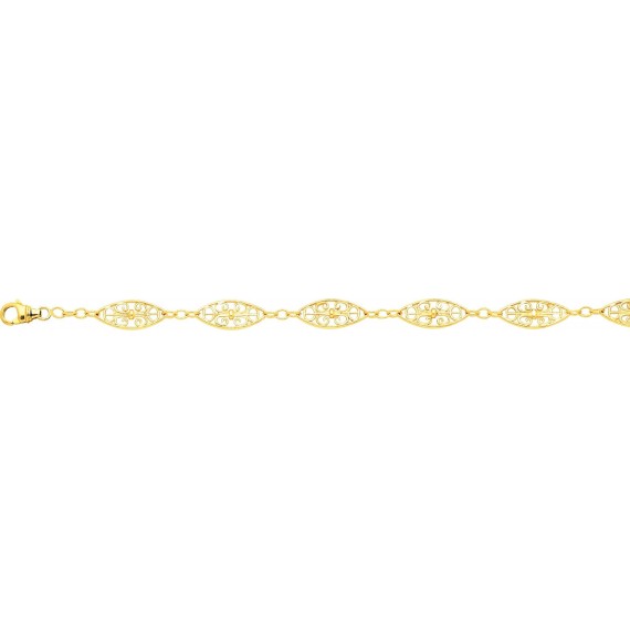 Bracelet MISHA or jaune 750 /°° mailles filigrane