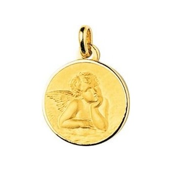 Médaille PATRICK Ange or jaune 750 /°° diamètre 15 mm