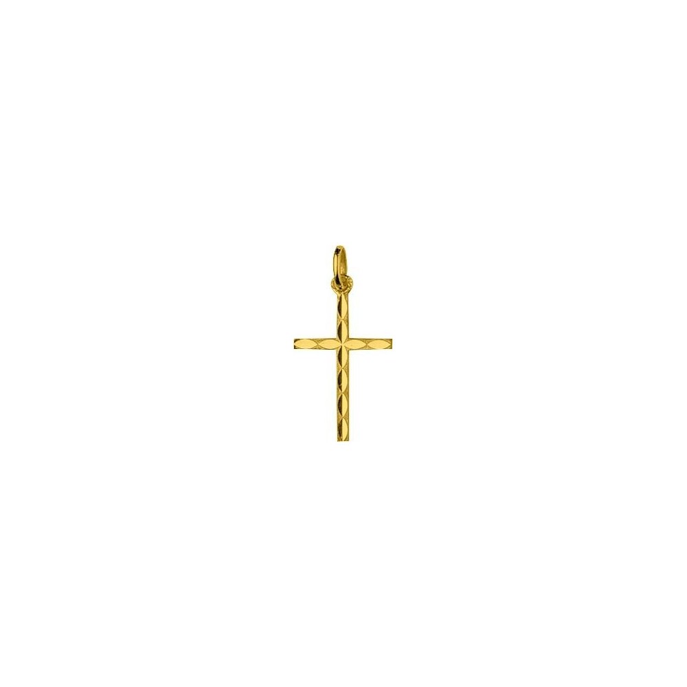 Croix ECLAT or jaune 750 /°° dimensions 24 mm x 12 mm