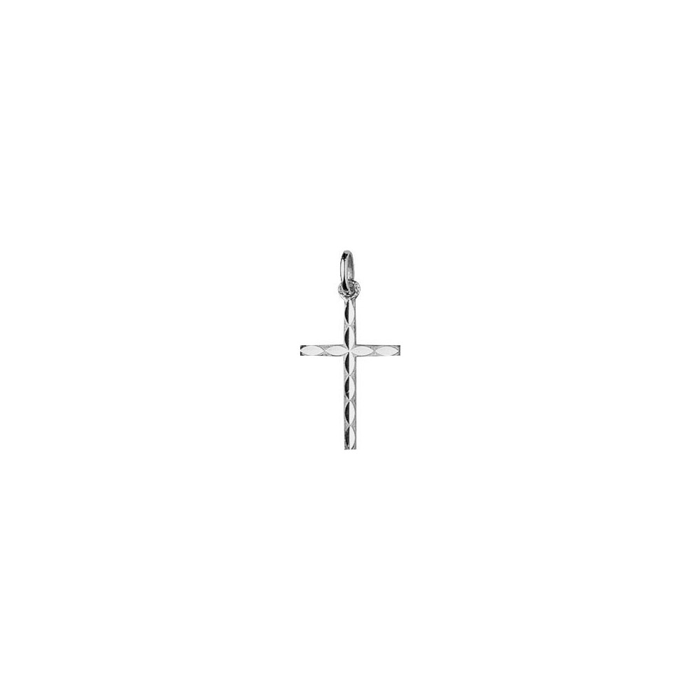 Croix ECLAT or blanc 750 /°° dimensions 24 mm x 12 mm