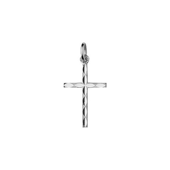 Croix ECLAT or blanc 750 /°° dimensions 24 mm x 12 mm