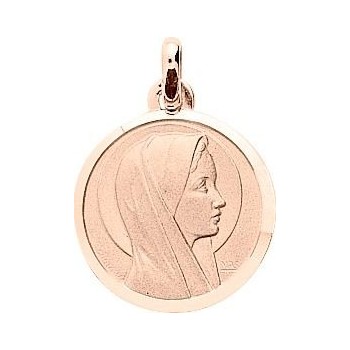 Médaille Vierge MARIE or rose  750/°° diamètre 18 mm