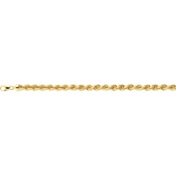 Collier LAURIA or jaune 750 /°° mailles corde largeur 7 mm
