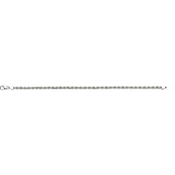 Bracelet EDERA  or blanc 750 /°° maille corde 3.5 mm