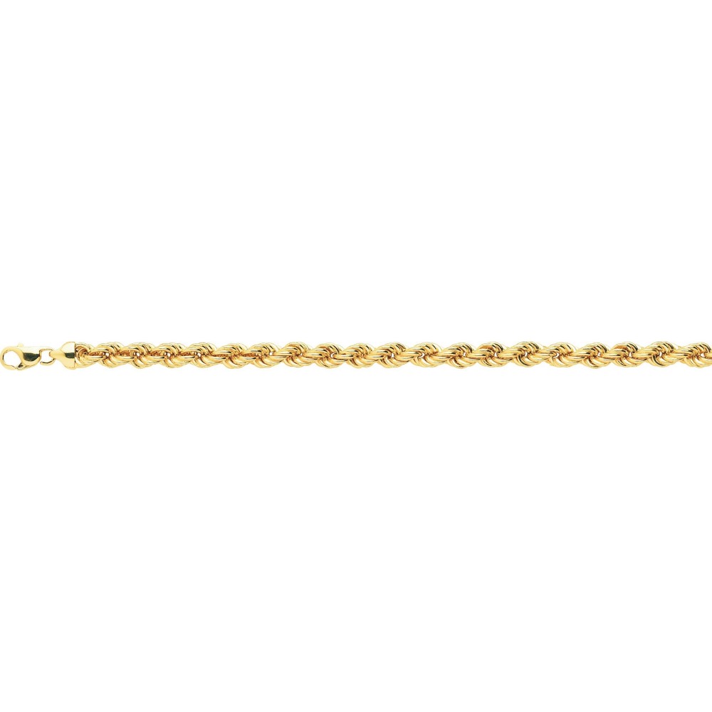 Bracelet EDERA or jaune 750 /°° mailles corde diamètre 7 mm
