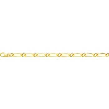 Bracelet PERSE or jaune 750 /°° mailles alternées 1+1 largeur 5 mm