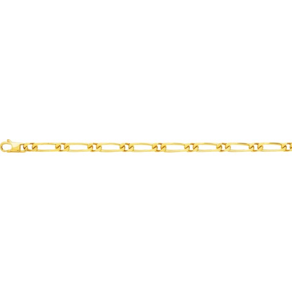 Bracelet PERSE or jaune 750 /°° mailles alternées 1+1 largeur 5 mm