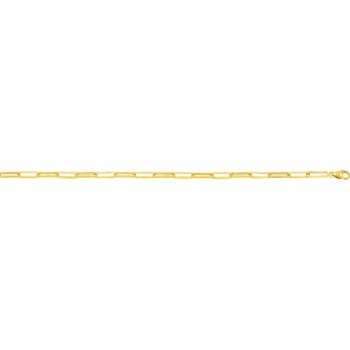 Bracelet JERRY or jaune 750 /°° mailles forçat long largeur 3 mm