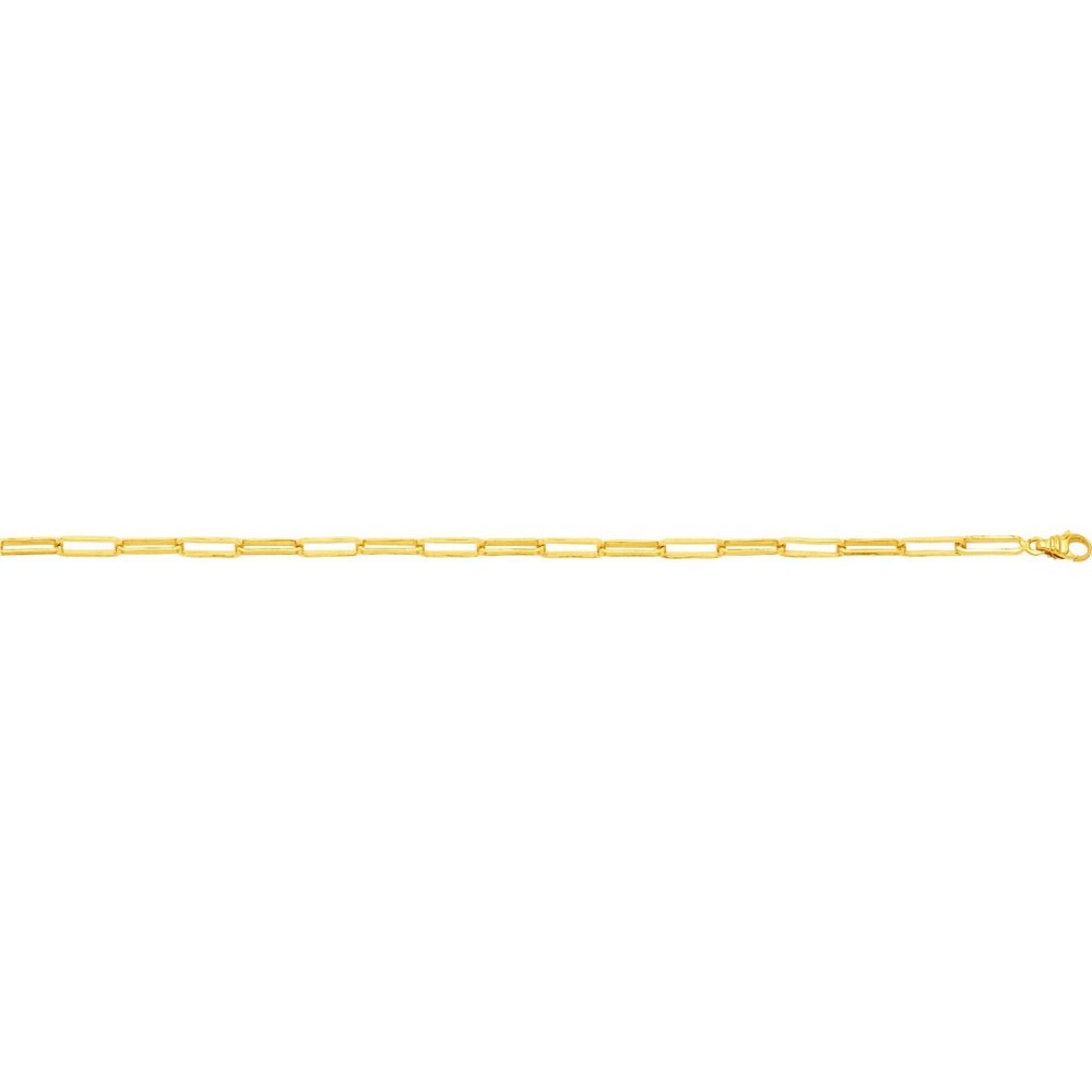 Bracelet JERRY or jaune 750 /°° mailles forçat long largeur 3 mm
