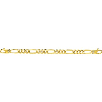 Bracelet ELVIS or jaune 750/°° mailles alternées 1+3 ultra-plates largeur 8 mm