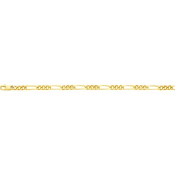 Bracelet MIKE or jaune 750 /°° mailles alternées 1+3 largeur 4 mm