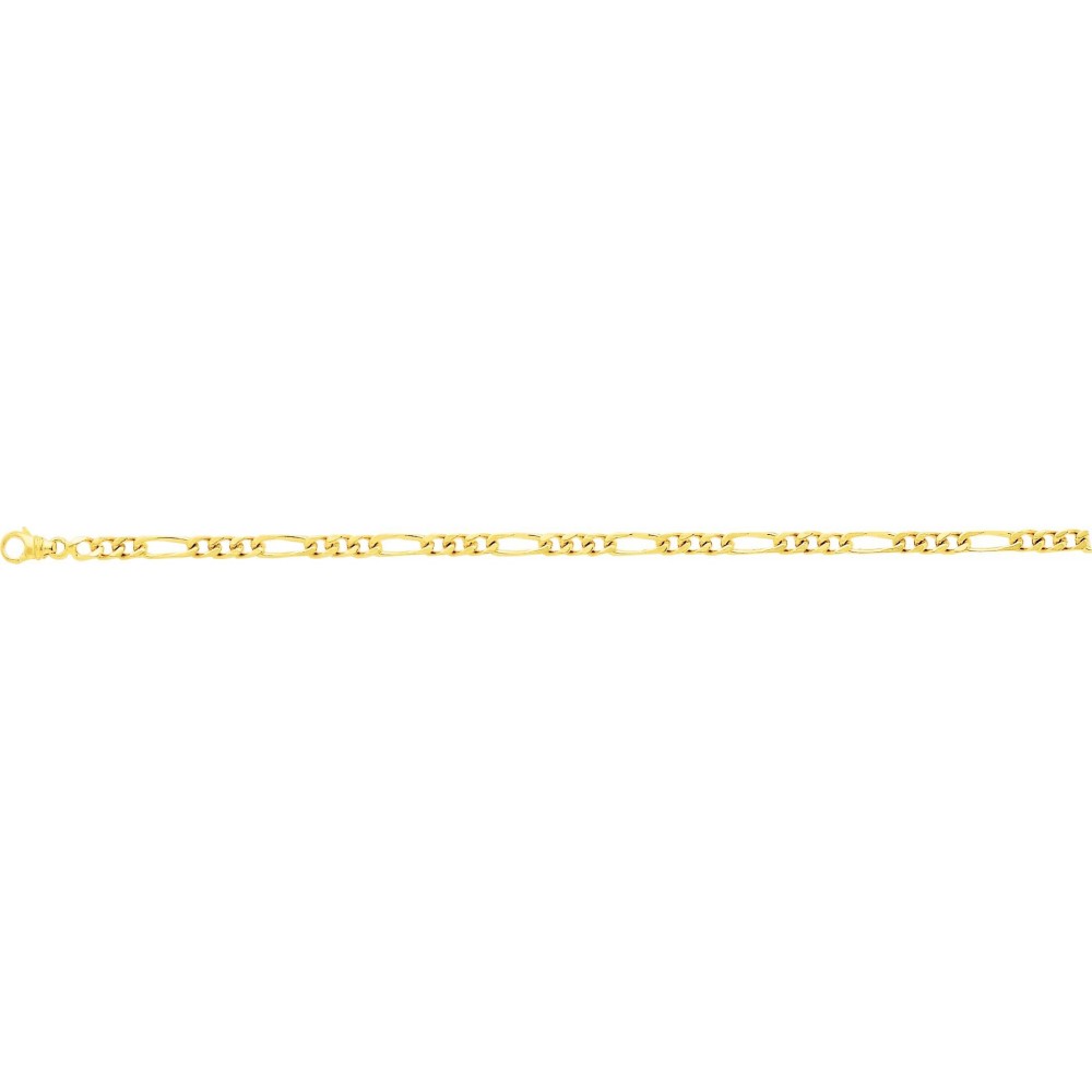 Bracelet MIKE  or jaune 750 /°° mailles alternées 1+3 largeur 3 mm