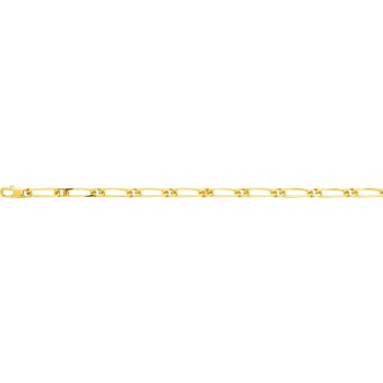 Bracelet PERSE or jaune 750 /°° mailles alternées 1+1 largeur 4 mm