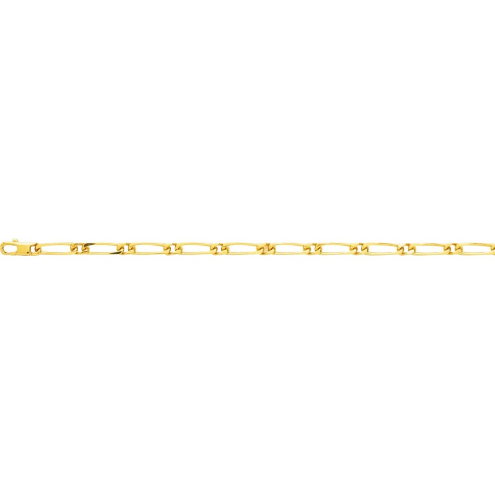 Bracelet PERSE or jaune 750 /°° mailles alternées 1+1 largeur 4 mm