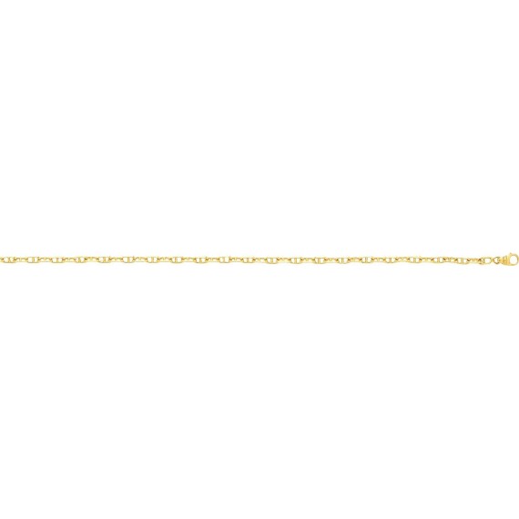 Bracelet ARIA or jaune 750/°° mailles forçat barrette largeur 3 mm