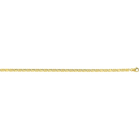 Bracelet ANOUK  or jaune 750 /°° mailles alternées largeur 3 mm