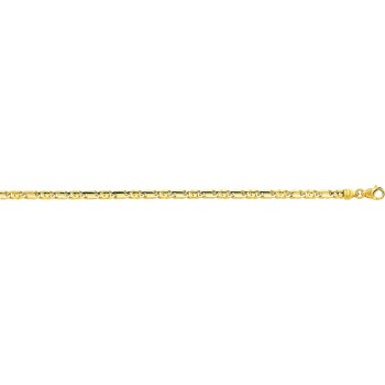 Bracelet ANOUK or jaune 750 /°° mailles bâton alterné largeur 4 mm