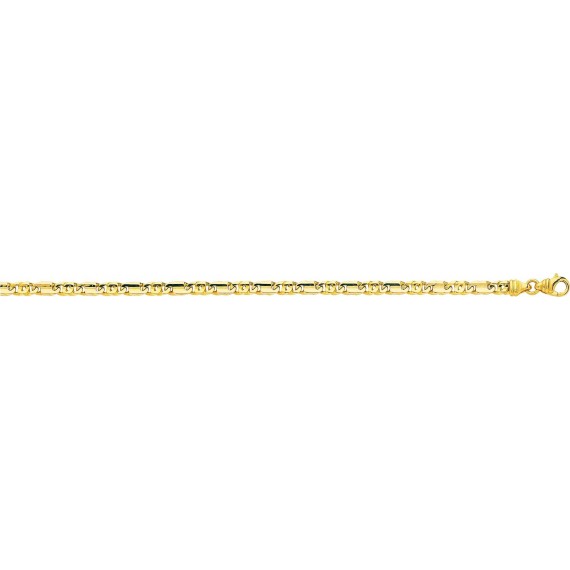 Bracelet ANOUK or jaune 750 /°° mailles bâton alterné largeur 4 mm