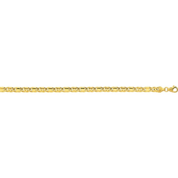 Bracelet ANOUK or jaune 750 /°° mailles bâton alterné largeur 5 mm