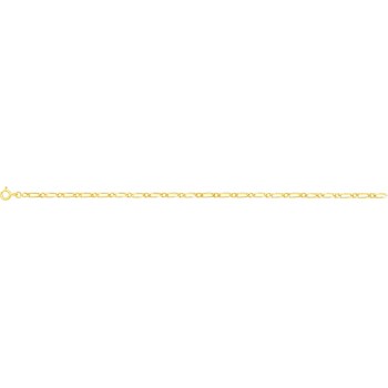Bracelet or jaune 750 /°° mailles alternées largeur 2.5 mm