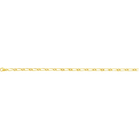 Bracelet PERSE or jaune 750 /°° mailles alternées 1+1 largeur 3 mm