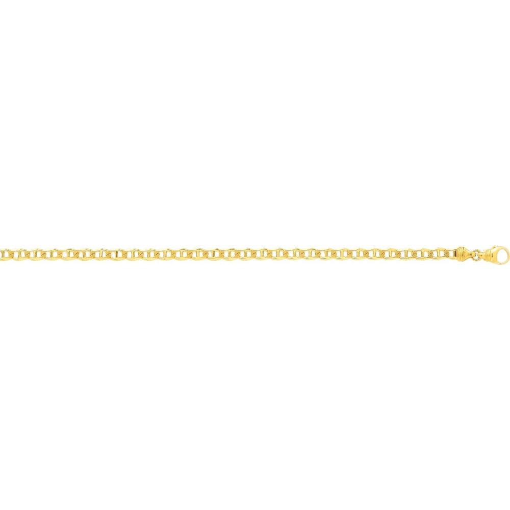 Bracelet or jaune 750 /°° mailles cheval barette largeur 4,5 mm