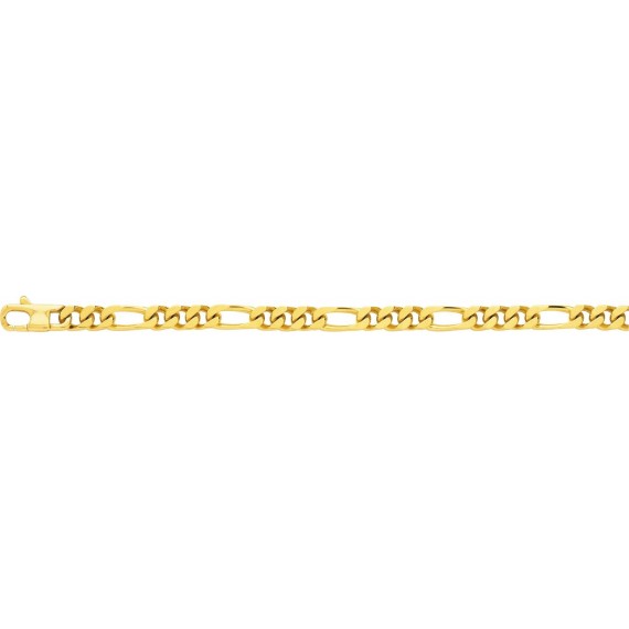 Bracelet MIKE  or jaune 750 /°° mailles alternées 1+3 largeur 5 mm