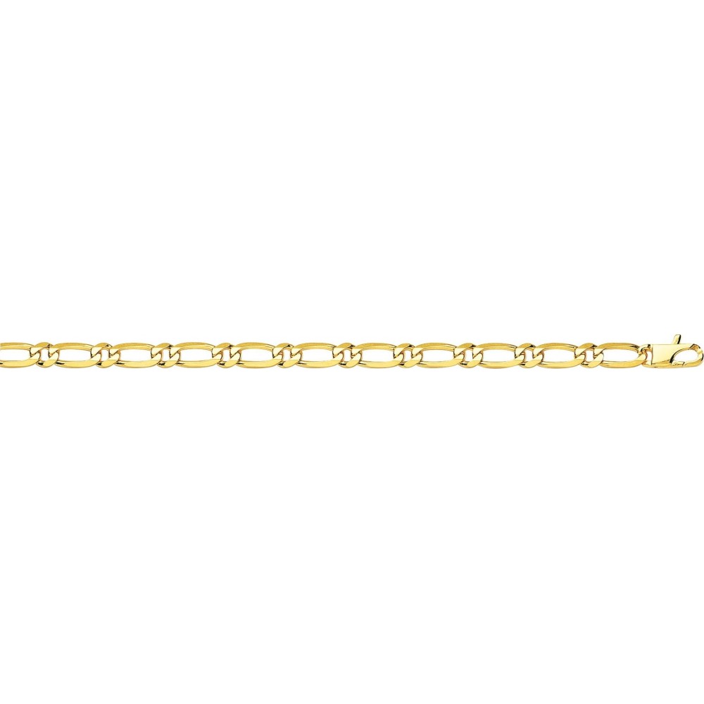 Bracelet ALDO or jaune 750/°° mailles alternées ultra-plates 6 mm