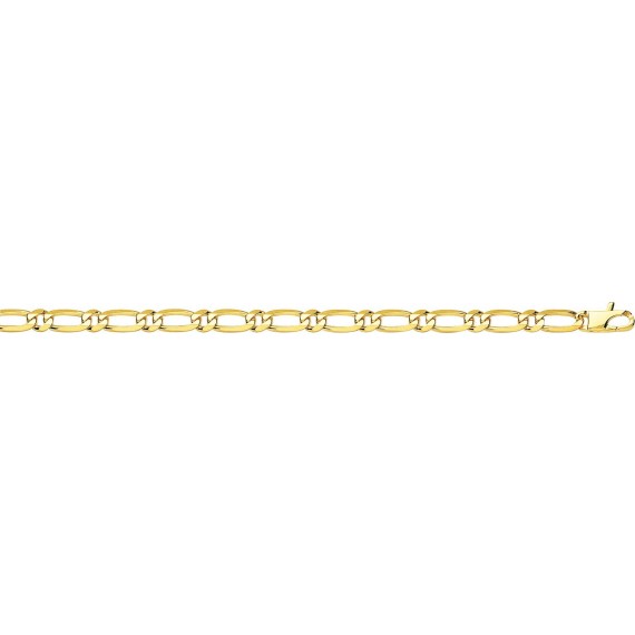 Bracelet ALDO or jaune 750/°° mailles alternées ultra-plates 6 mm