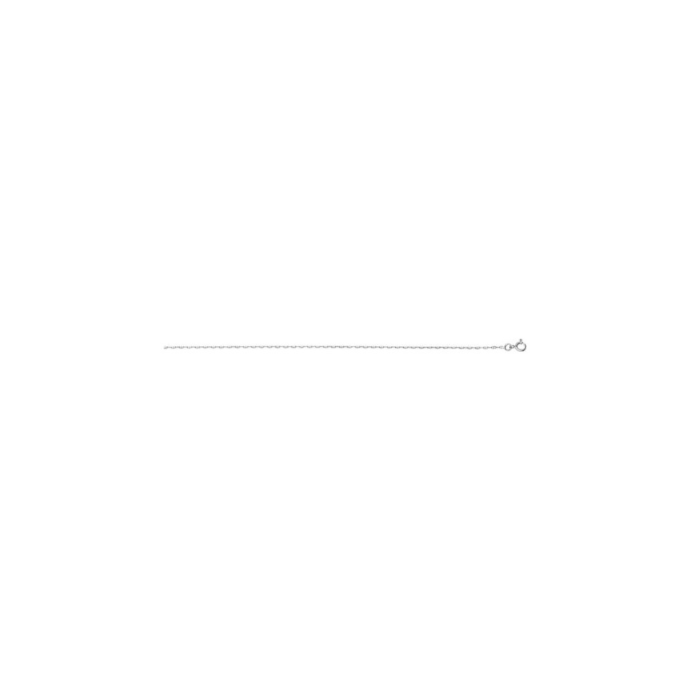 Chaîne ARIA or blanc 750/°° mailles forçat barette largeur 1,5 mm