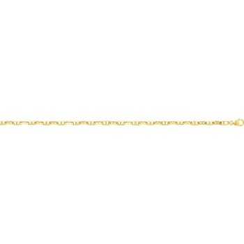 Bracelet ARIA or jaune 750/°° mailles forçat barrette largeur 4,5 mm