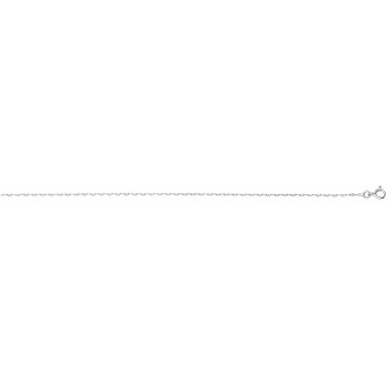 Bracelet ARIA or blanc 750/°° mailles forçat barrette 1,5 mm