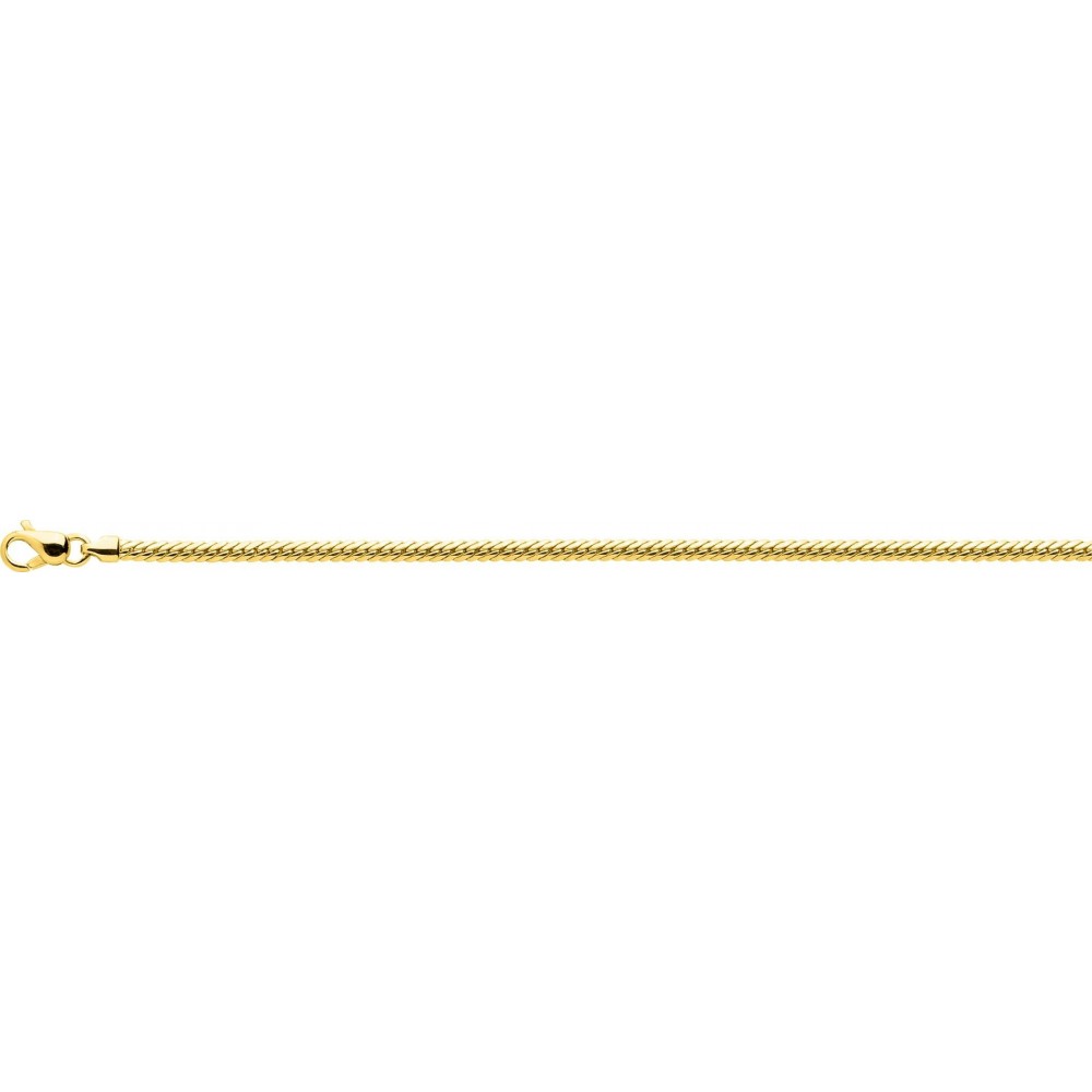 Bracelet FLORA or jaune 750 /°° mailles anglaise largeur 3 mm