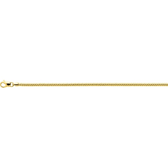 Bracelet FLORA or jaune 750 /°° mailles anglaise largeur 3 mm