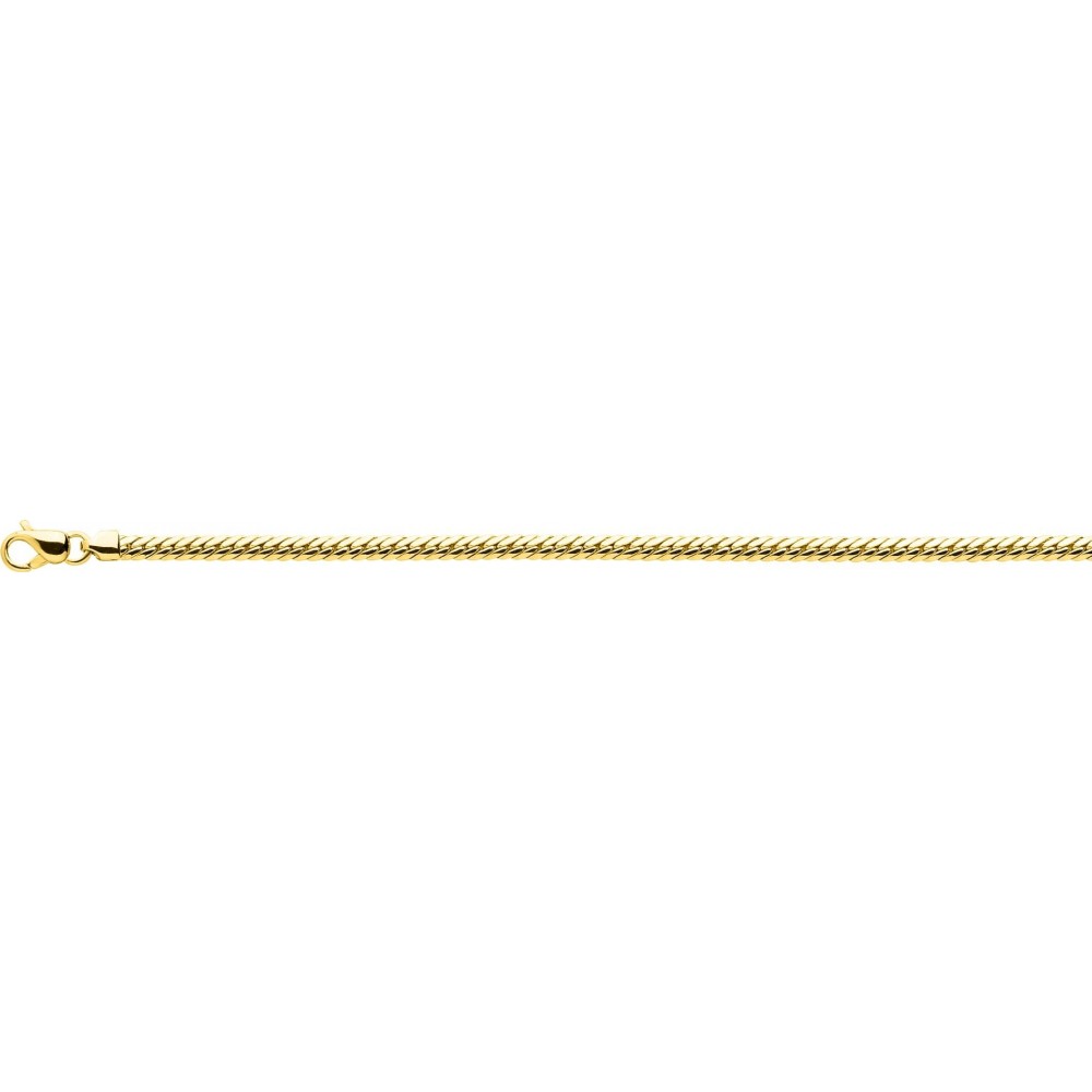 Bracelet FLORA or jaune 750 /°° mailles anglaises largeur 3.5 mm