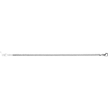 Bracelet FLORA or blanc 750 /°° mailles anglaises largeur 3 mm