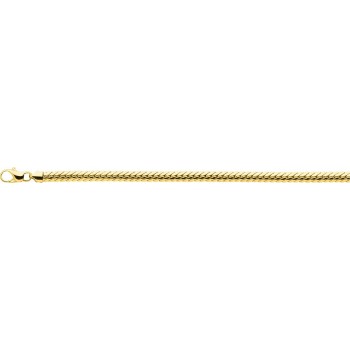 Bracelet FLORA or jaune 750 /°° mailles anglaises largeur 4,5 mm