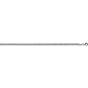 Bracelet FLORA or blanc 750 /°° mailles anglaises largeur 4.5 mm