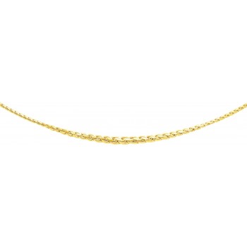 Collier SALMA or jaune 750 /°° mailles ""S"" centre 4 mm"
