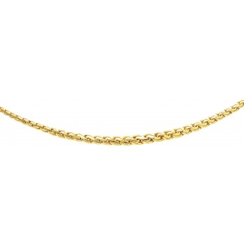 Collier SALMA or jaune 750 /°° mailles ""S"" centre 7 mm"