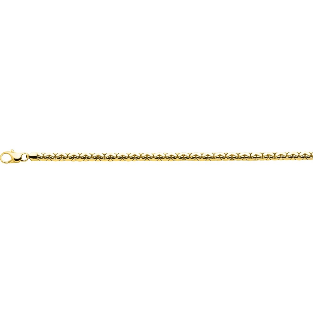 Bracelet ISOLA or jaune 750 /°° mailles haricot largeur 3.5 mm
